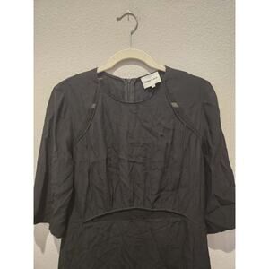 Bimba Y Lola Women's Black Knee Length Dress Size L Formal Scoop Neck